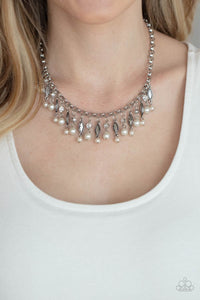 Cosmopolitan Couture - White Necklace - Sabrina's Bling Collection