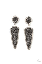 Load image into Gallery viewer, Druzy Desire - Silver &amp; White Rhinestone Earrings - Sabrinas Bling Collection