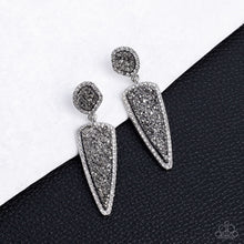 Load image into Gallery viewer, Druzy Desire - Silver &amp; White Rhinestone Earrings - Sabrinas Bling Collection