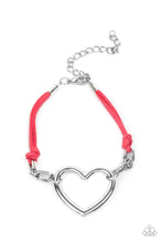 Load image into Gallery viewer, Flirty Flavour - Pink Suede Heart Bracelet - Sabrina&#39;s Bling Collection