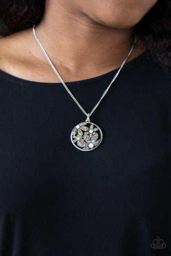 Glade Glamour - Orange Iridescent Necklace - Sabrina's Bling Collection