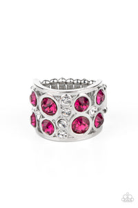 High Roller Royale - Pink Ring - Sabrina's Bling Collection