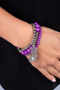Individual Inflorescence - Purple Charm Bracelets - Sabrinas Bling Collection