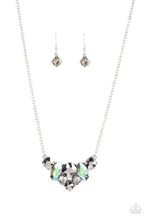 Load image into Gallery viewer, Lavishly Loaded - Silver, Iridescent &amp; Hematite Necklace - Sabrina&#39;s Bling Collection