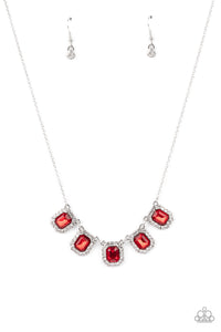 Next Level Luster - Red Necklace - Sabrina's Bling Collection