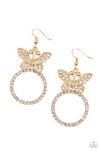 Paradise Found - Gold Butterfly Earrings - Sabrina's Bling Collection