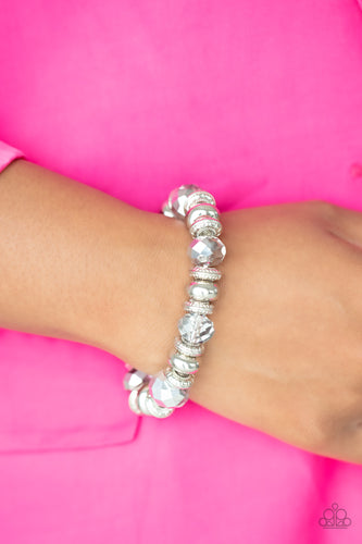 Power Pose - Silver Metallic Bracelet - Sabrinas Bling Collection