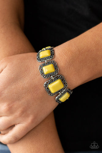 Retro Rodeo - Yellow Bracelet - Sabrina's Bling Collection