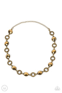 Rhinestone Rollout - Brass Rhinestone Necklace - Sabrinas Bling Collection