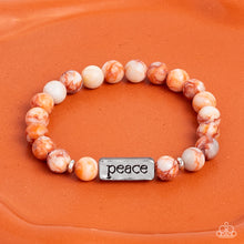 Load image into Gallery viewer, Serene Season - Orange &quot;Peace&quot; Bracelet - Sabrinas Bling Collection