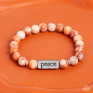 Serene Season - Orange "Peace" Bracelet - Sabrinas Bling Collection