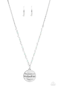 Serving the Lord - Blue Joshua 24:15 Necklace - Sabrinas Bling Collection