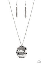 Load image into Gallery viewer, Shattered Sunset - Black &amp; Silver Hammered Necklace - Sabrina&#39;s Bling Collection