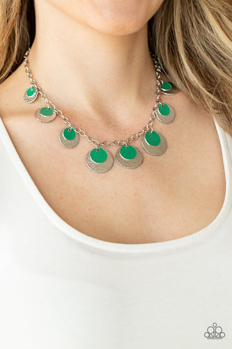 The Cosmos Are Calling - Green Necklace - Sabrina's Bling Collection