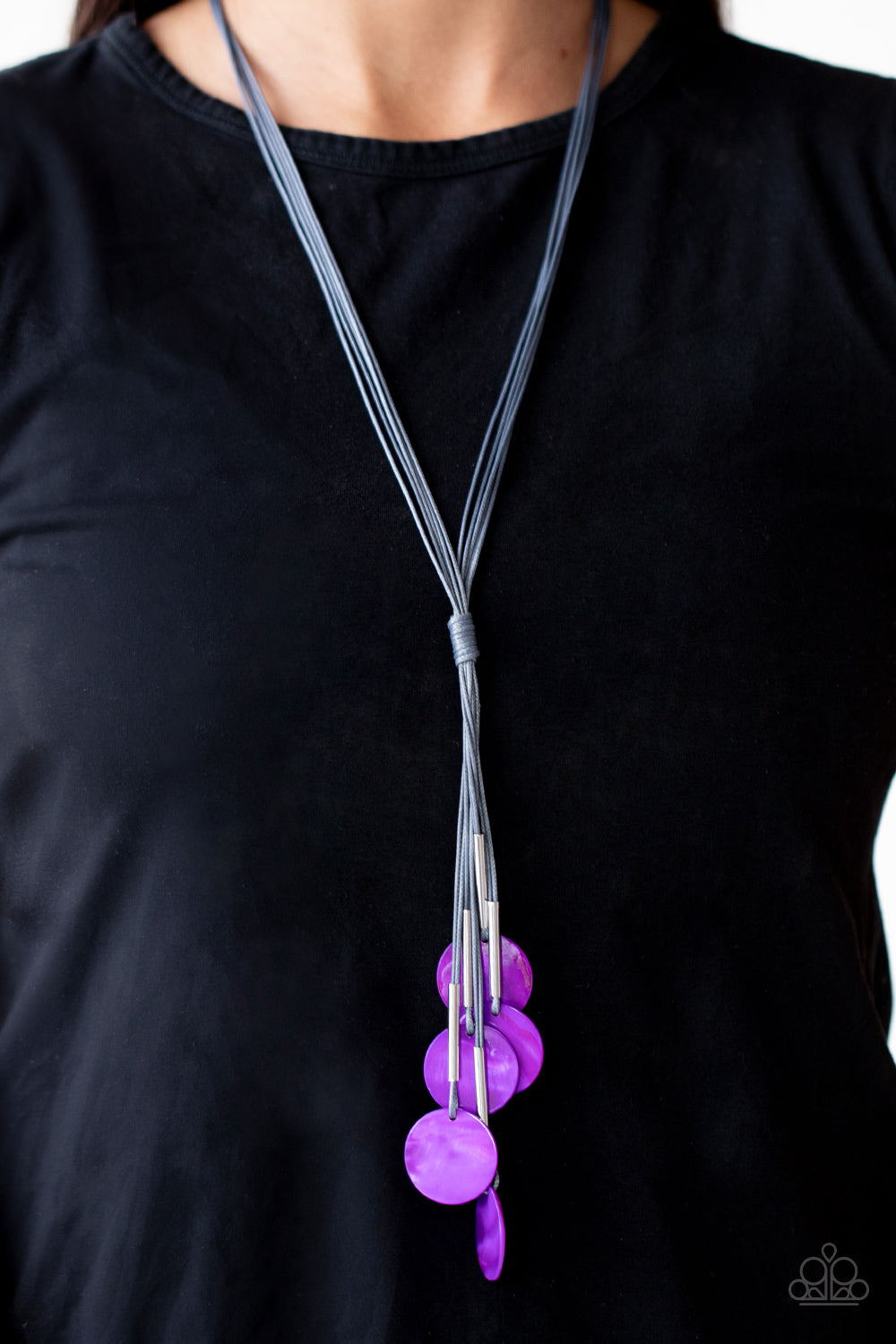 Tidal Tassels - Purple Necklace - Sabrina's Bling Collection