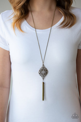 Totally Worth the TASSEL - Brass Necklace - Sabrina's Bling Collection