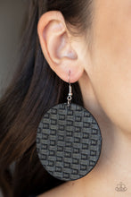 Load image into Gallery viewer, WEAVE Me Out Of It - Black Earrings - Sabrina&#39;s Bling Collection