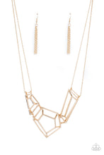 Load image into Gallery viewer, 3-D Drama - Gold Necklace - Sabrina&#39;s Bling Collection