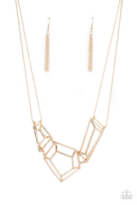 3-D Drama - Gold Necklace - Sabrina's Bling Collection