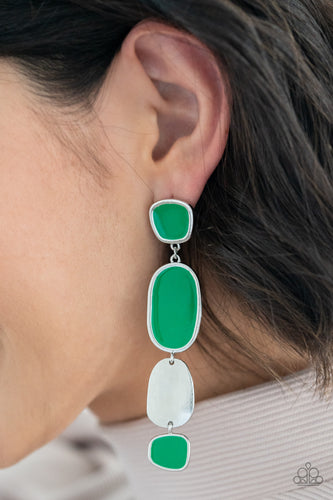 All Out Allure - Green Earrings - Sabrina's Bling Collection