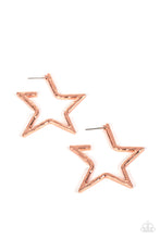 Load image into Gallery viewer, All-Star Attitude - Copper Star Earrings - Sabrina&#39;s Bling Collection