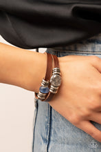 Load image into Gallery viewer, All Willy-Nilly - Blue Cat&#39;s Eye Snap Bracelet - Sabrina&#39;s Bling Collection