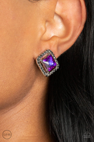 Cosmic Catwalk - Purple Iridescent Earrings - Sabrina's Bling Collection