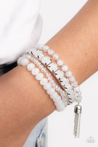 Day Trip Trinket - White Bracelet - Sabrina's Bling Collection