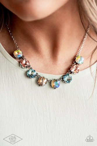 Dreamy Decorum - Multi Pastel Rhinestone Necklace - Sabrina's Bling Collection