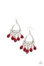 Load image into Gallery viewer, Famous Fashionista - Red Teardrop Earrings - Sabrina&#39;s Bling Collection