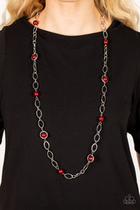 Fundamental Fashion - Red Necklace - Sabrina's Bling Collection