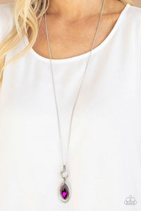 Glamorously Glaring - Pink Necklace - Sabrina's Bling Collection