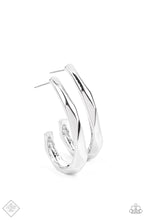 Load image into Gallery viewer, Made You HOOK - Silver Earrings -  July 2021 Fashion Fix - Sabrina&#39;s Bling Collection