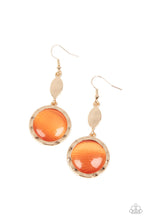 Load image into Gallery viewer, Magically Magnificent - Orange Cat&#39;s Eye Stone Earrings - Sabrina&#39;s Bling Collection