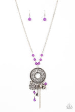 Load image into Gallery viewer, Making Memories - Purple Charm Necklace - Sabrina&#39;s Bling Collection