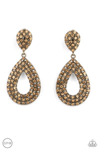 Pack In The Pizzazz - Brass Earrings - Sabrina's Bling Collection