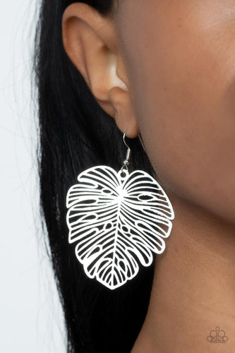 Palm Palmistry - Silver Leaf Earrings - Sabrina's Bling Collection