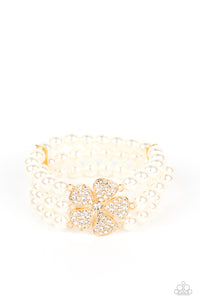 Park Avenue Orchard - Gold & White Pearl Bracelet - Sabrinas Bling Collection