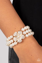 Load image into Gallery viewer, Park Avenue Orchard - Gold &amp; White Pearl Bracelet - Sabrinas Bling Collection