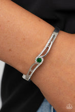 Load image into Gallery viewer, Top-Shelf Shimmer - Green Rhinestone Bracelet - Sabrina&#39;s Bling Collection