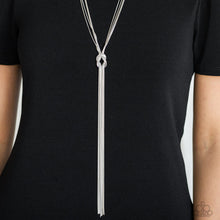 Load image into Gallery viewer, Forget Me KNOT - Silver Necklace Paparazzi Accessories - Sabrina&#39;s Bling Collection