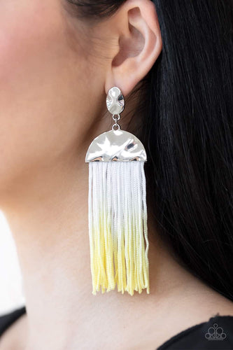 💛Rope Them In - Yellow Earrings Paparazzi Accessories - Sabrina's Bling Collection